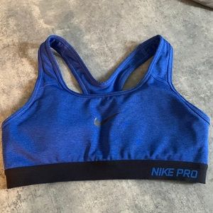 Blue Nike pro Sports bra